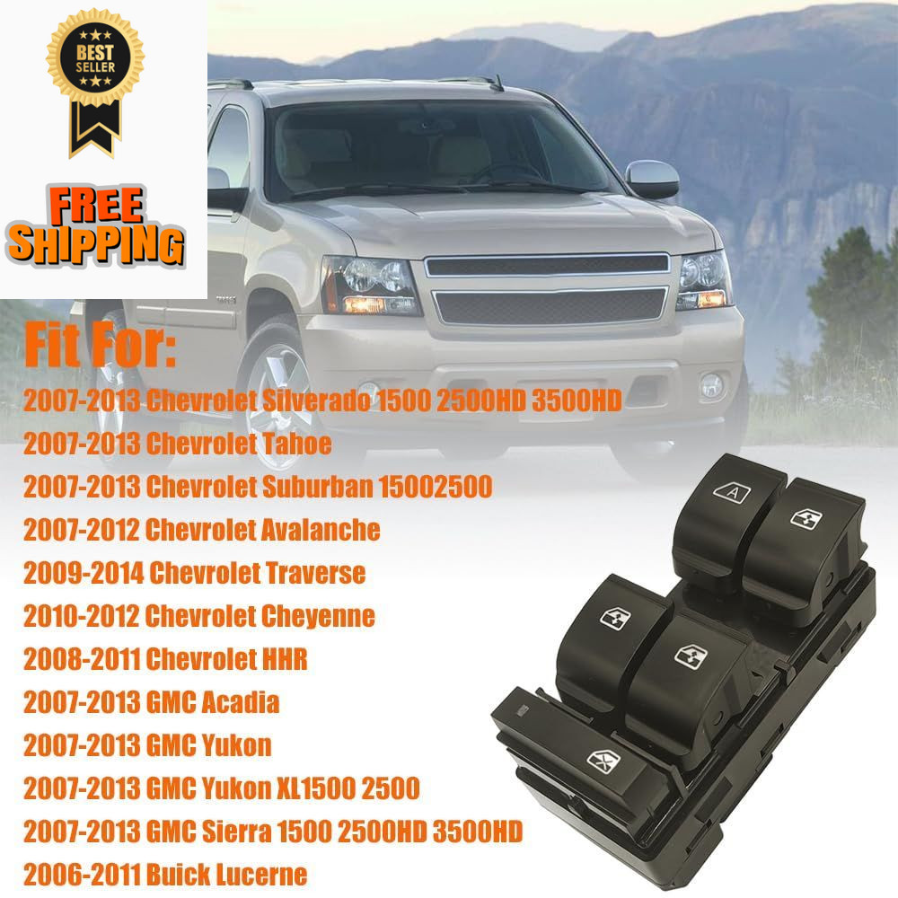 20945129 Driver Side Master Window Control 1 Switch, Blue