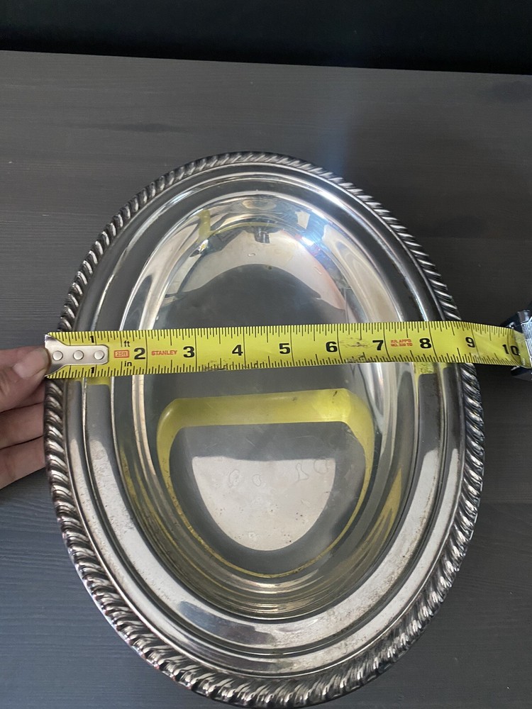 Vintage Silver Plate Serving Dish With Cover