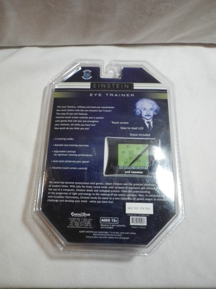 EINSTEIN EYE TRAINER HANDHELD GAME TOUCH SCREEN NEW!!!
