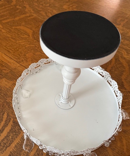 Three-Piece White Dessert Display Set: