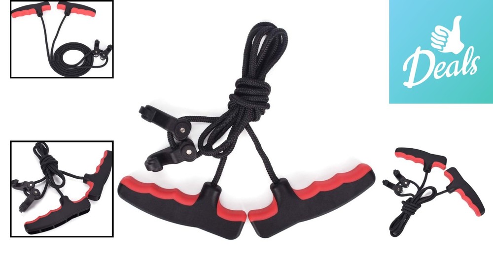 Archery Double Handle Cocking Tool - 65 Inch Rope for Quick Crossbow Cocking
