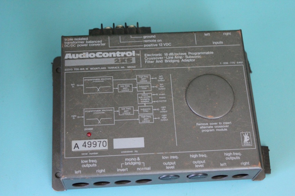 AUDIOCONTROL 2XS PROGRAMMABLE ADJUSTABLE CROSSOVER VTG AUDIO CONTROL