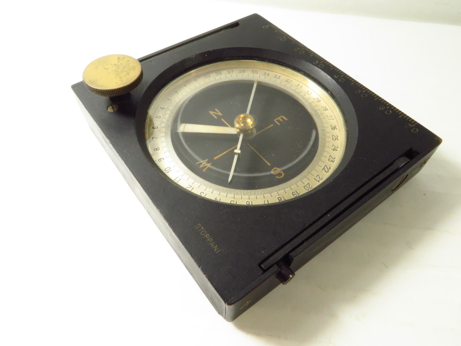 Antique Stoppani Engineering / Transit Compass in Wood Box