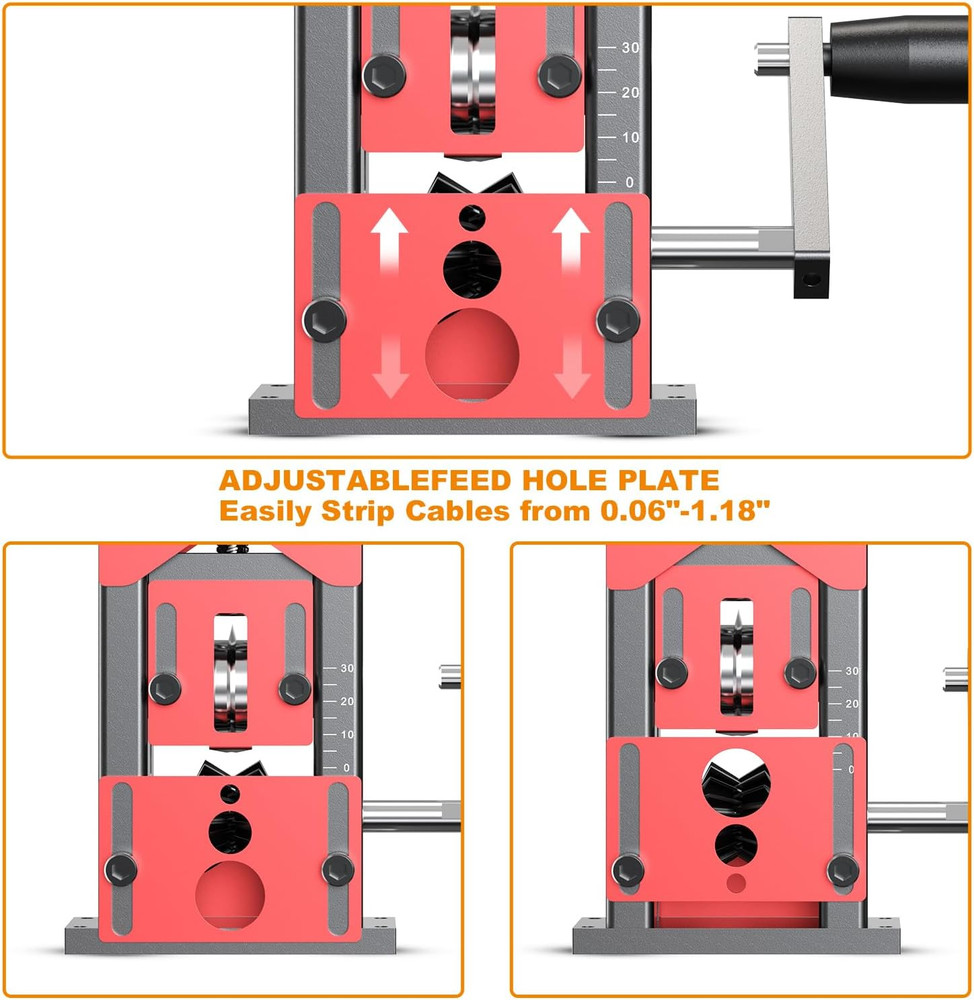 Manual Wire Stripper Machine, 0.06"-1.18" Wire Stripping Machine Copper Wire Str