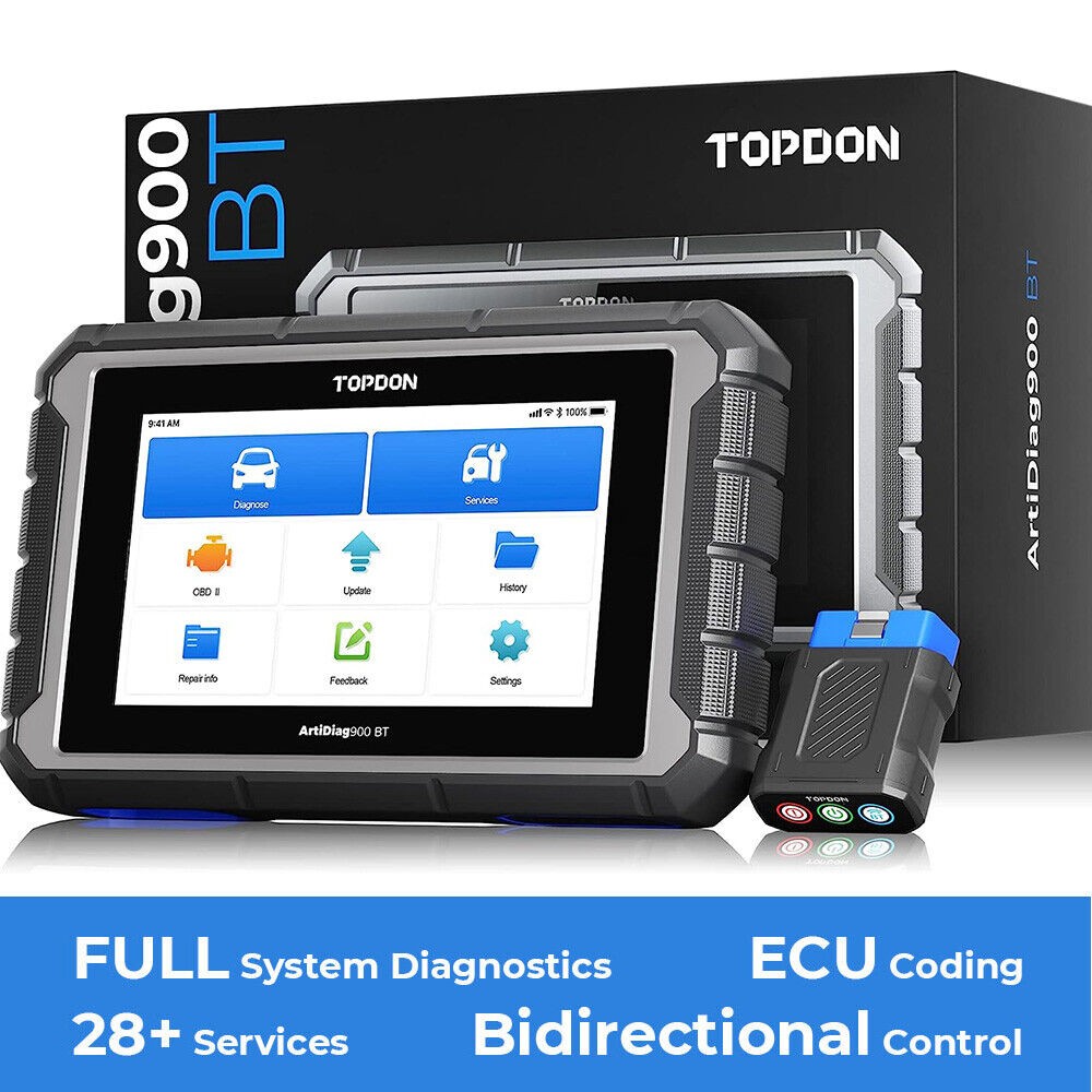 TOPDON AD900 BT OBD2 Scanner Bluetooth Bi-directional Scan Tool Online Coding