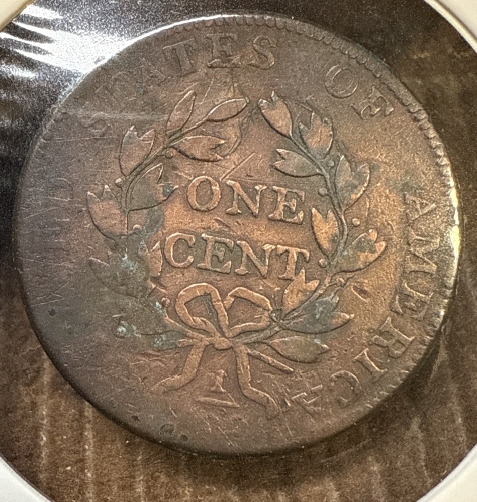 1802 Draped Bust Large Cent – Better Early Copper W Red – Graffiti / Scratched