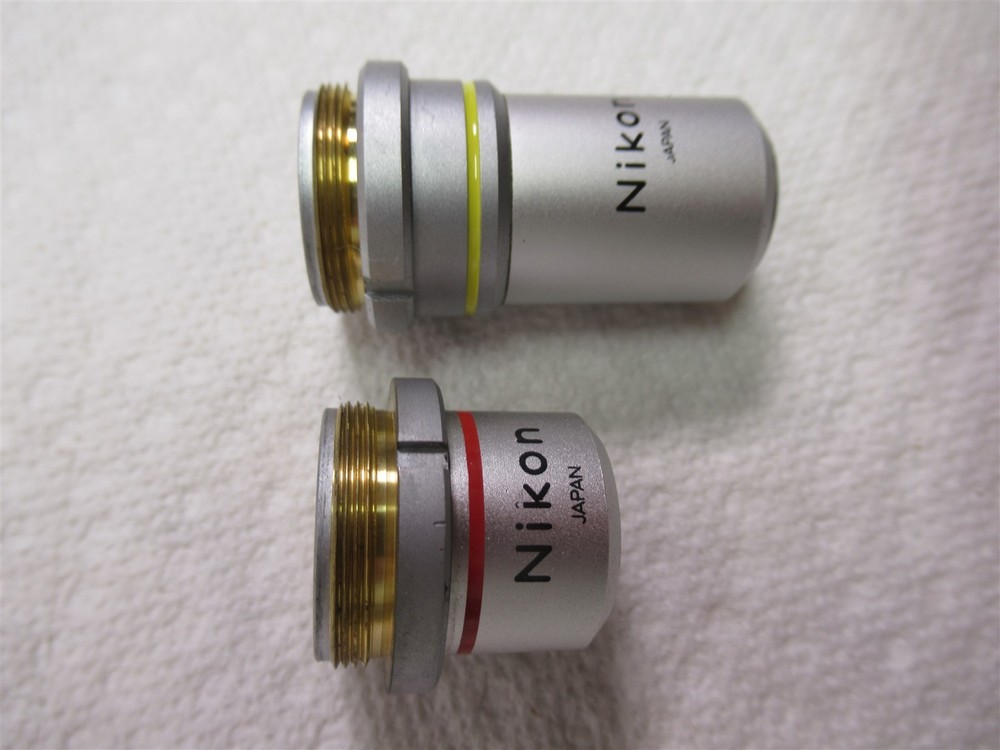 Nikon 10x and 4x Microscope Objective Lenses for Model SC