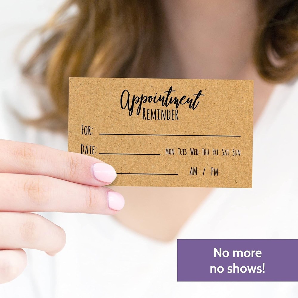 Kraft Appointment Cards (200 Pack) - Essential Reminder Solution for Businesses