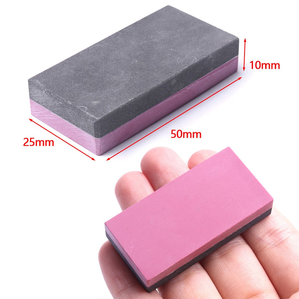 Mini 2 Side Whetstone Knife Gem Sharpener Oil Stone Sharpening Tool 400-3000#