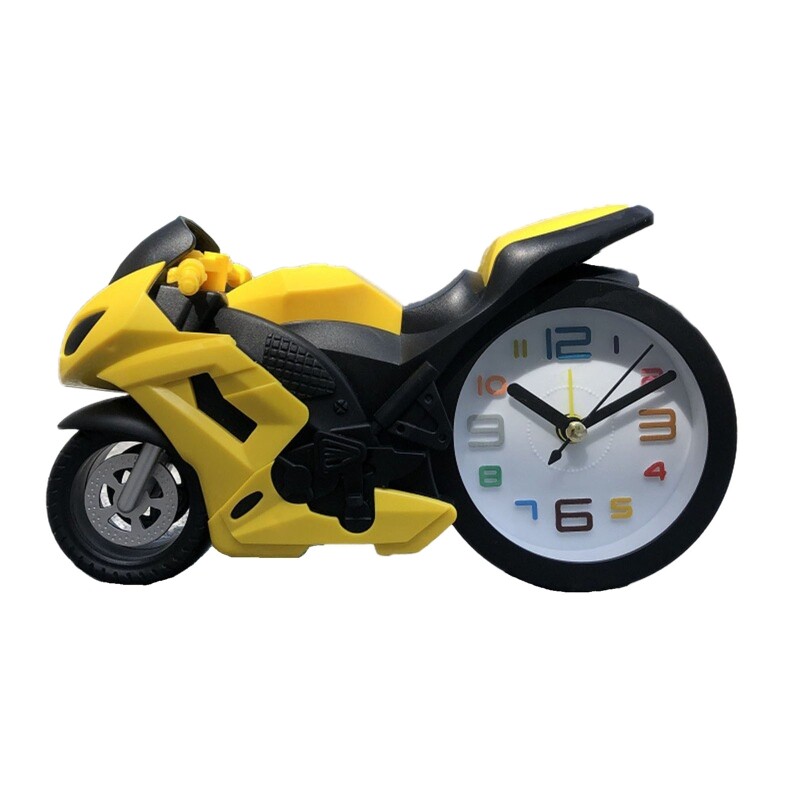for Creative Motorcycle Shape Quartz Clock Alarm Clocks Timekeeper Desktop