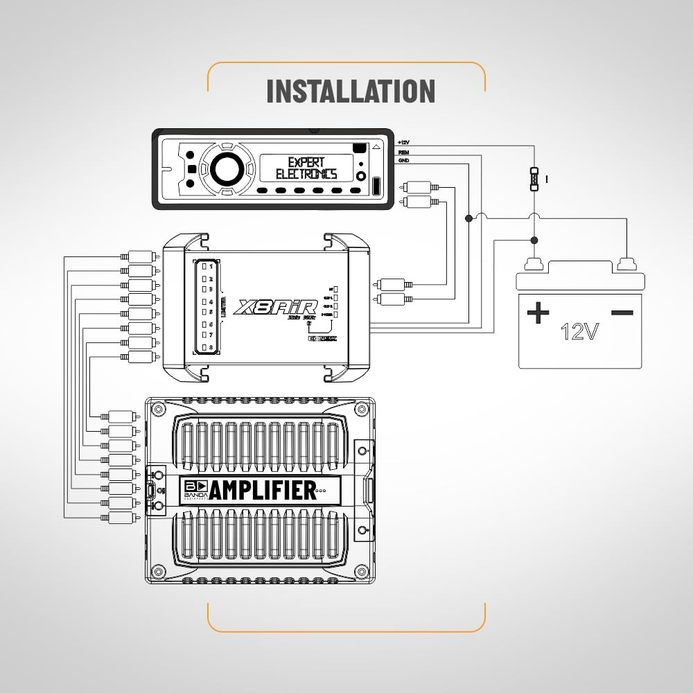 8-Channel Car Audio DSP Processor with Bluetooth, Equalizer & App Control