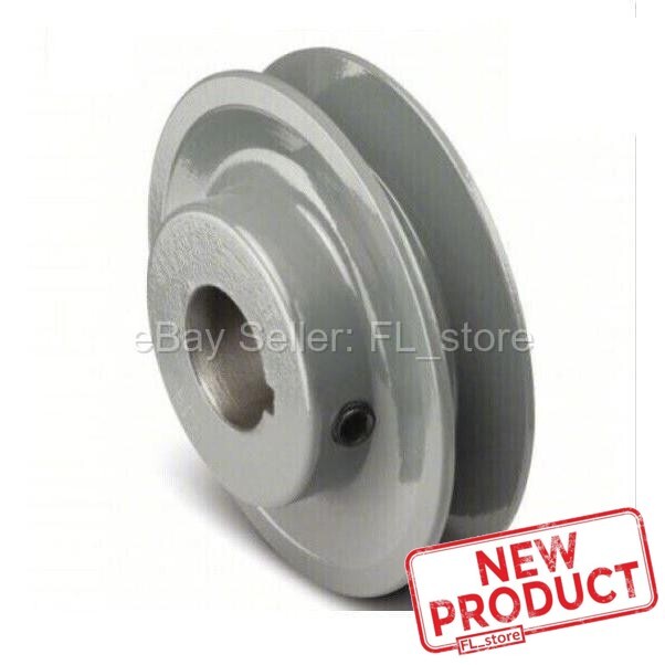V-Belt Motor Pulley 5/8" Bore x 3" Dia Solid Cast Iron Set Screw Fixed Bore NEW