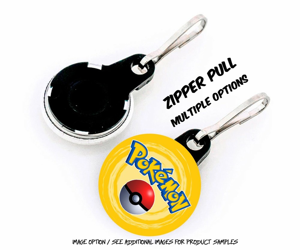 Pokemon Character / Button Zipper Pulls / Choose From 12 Designs