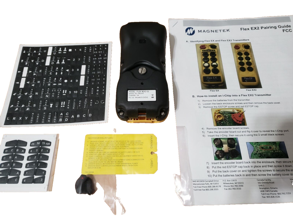 FLEX 4EX2 Magnetek FLEX-4EX2-G1 / FLEX4EX2G1 Radio Remote Control