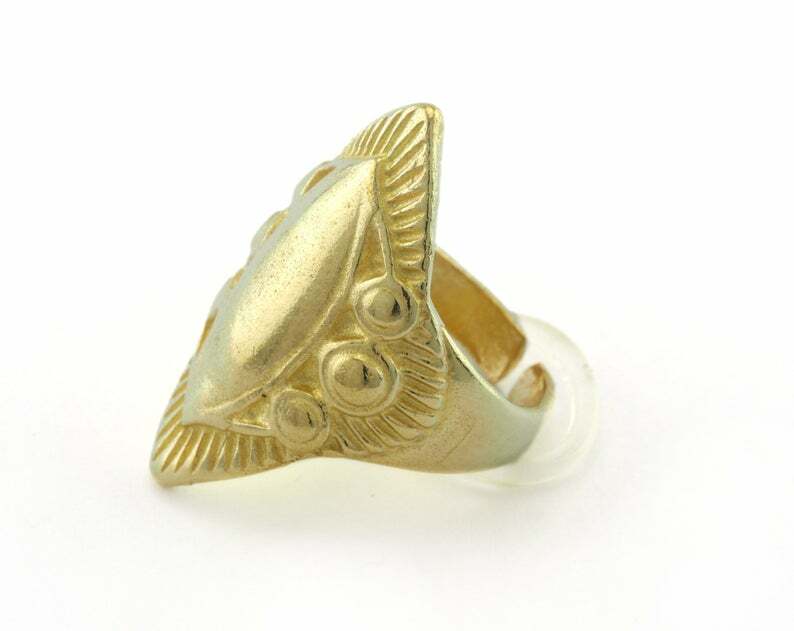 Adjustable Ring Raw Brass 31mm (17.5mm 7US inner size - Adjustable ) 3323