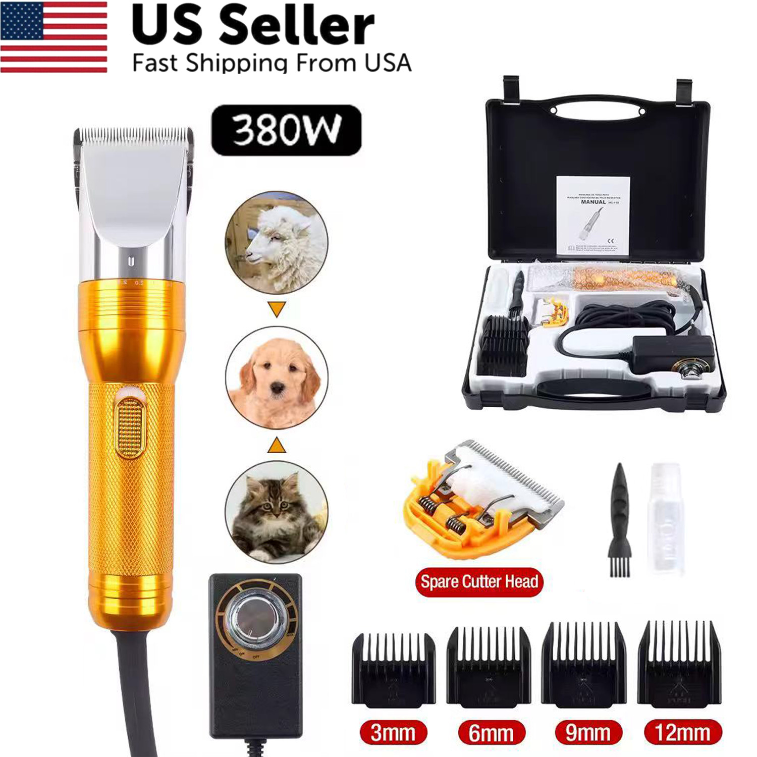 Dog Clippers for Grooming, 110V Professional Electric Sheep Shears Pet Grooming