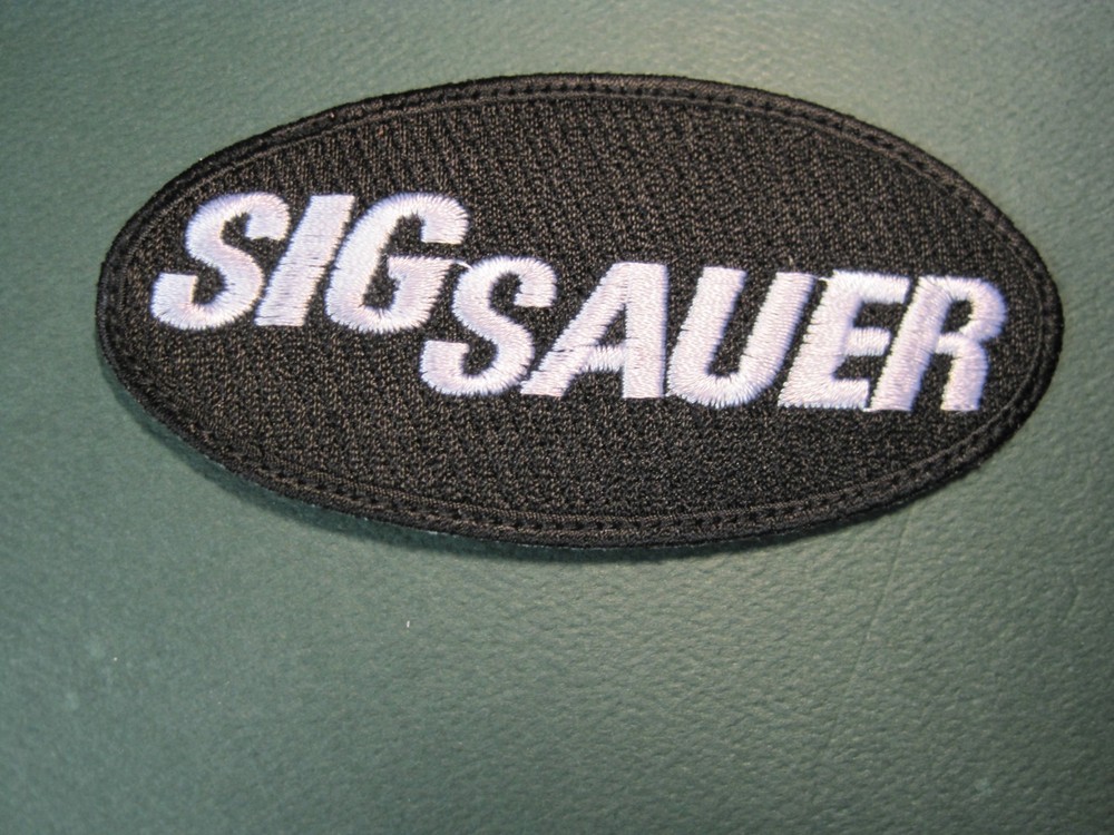 SIG SAUER HOOK BACK PATCH SIG CIRCLE BLACK USED GOOD CONDITION