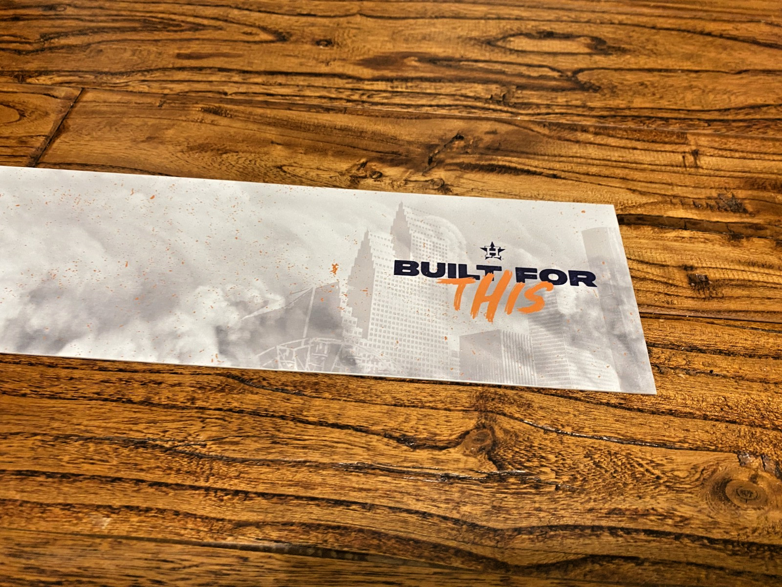 Houston Astros 2025 Locker Name Plate Blank Team Issued 22 x 4 "Built For This"