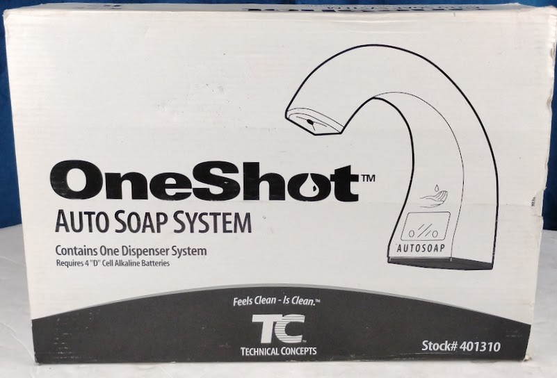 OneShot Automatic Touch-Free Hand Soap Dispenser System Chrome #401310