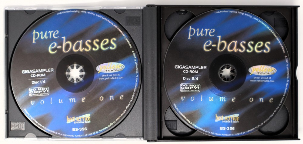 Best Service Pure E-Basses GigaSampler Sample/Sound Library/Sampling 4 CD