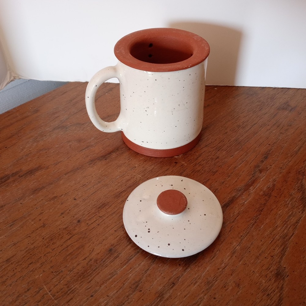 Beautiful Ceramic Tea Cup with Removable Infuser & Lid + Handle