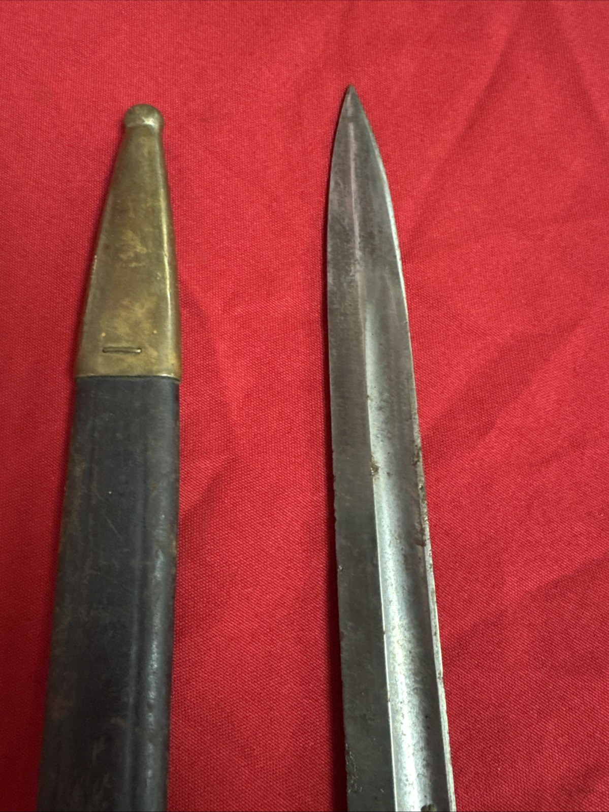 Alex Coppel Solingen Brazil M1908 Mauser Bayonet with Leather Scabbard A955