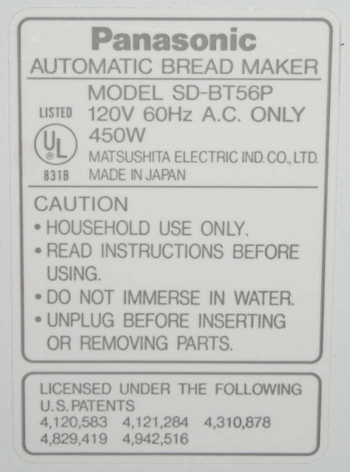Heating Element for Panasonic Bread Maker Model SD-BT51P SD-BT55P SD-BT56P