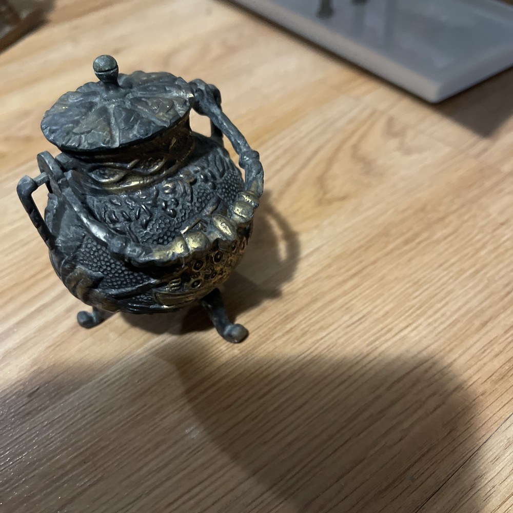Antique Orientalist Brass Incense Burner