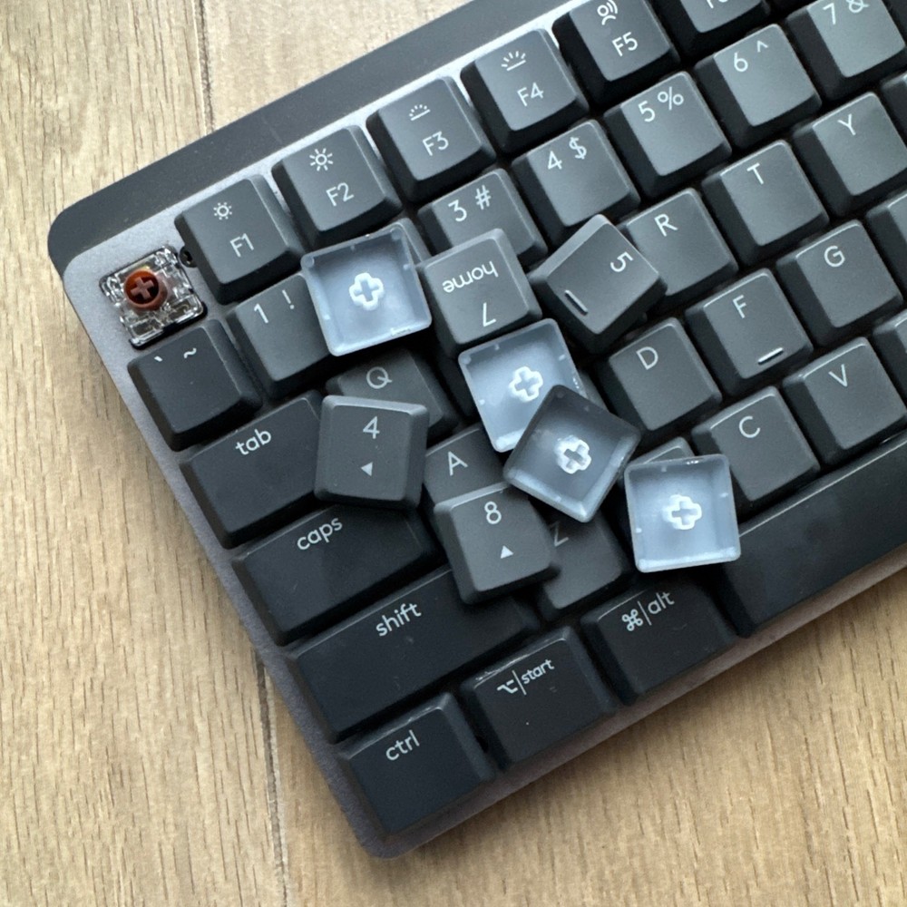 Logitech MX Mechanical Keyboard ~ Replacement Key Keycaps ~ Graphite Gray YR0082