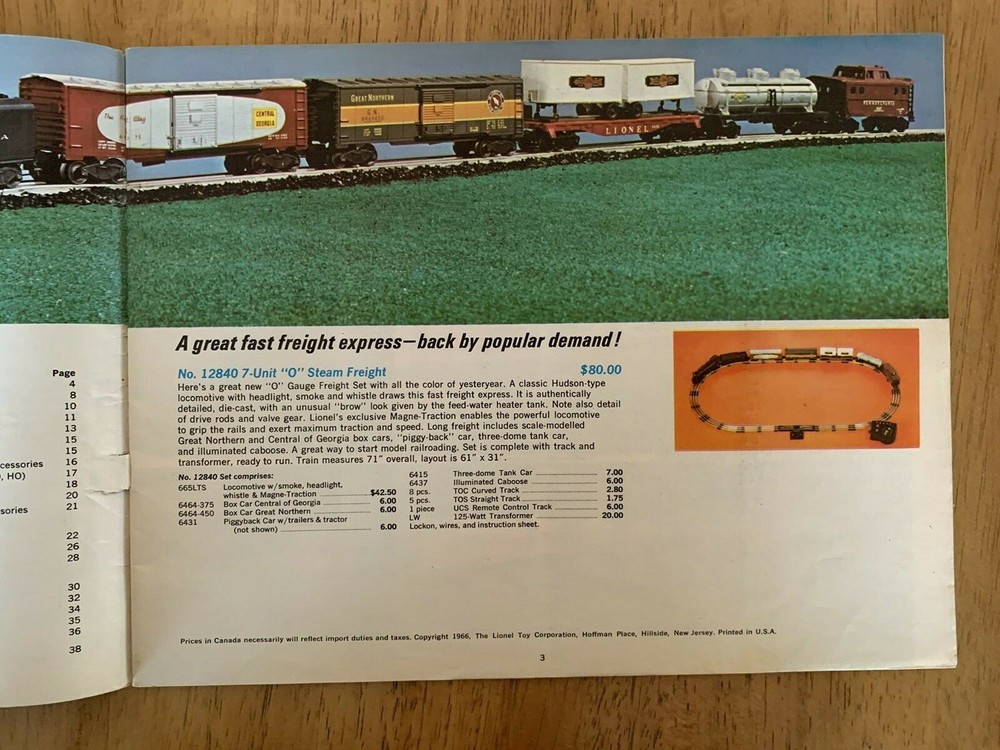 1966 Lionel Catalog