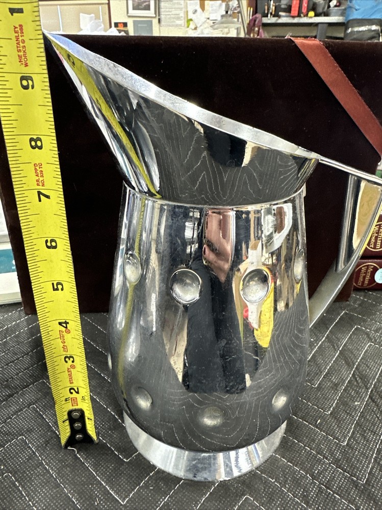 Case Brass Chrome Pitcher And Goblets- Case Design-USA Made