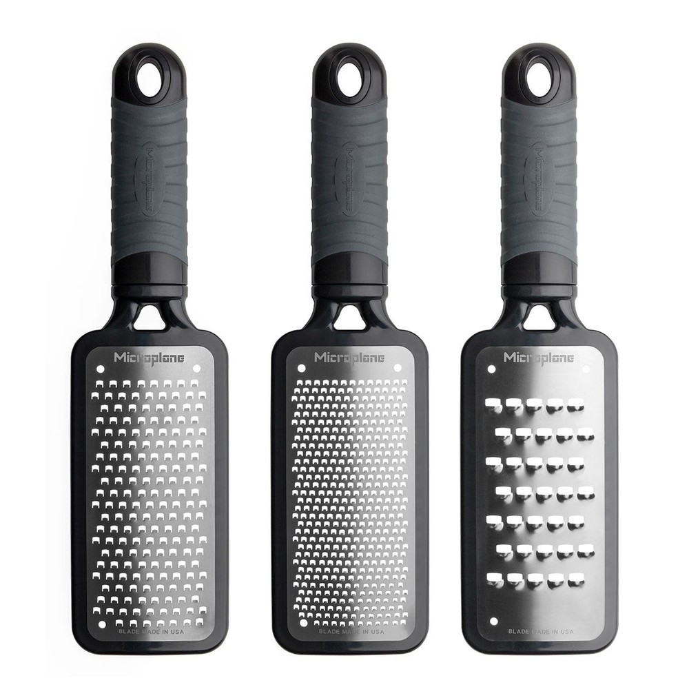 Microplane 3-Piece Home Series Cheese Grater Set, Fine/Coarse/Extra Coarse