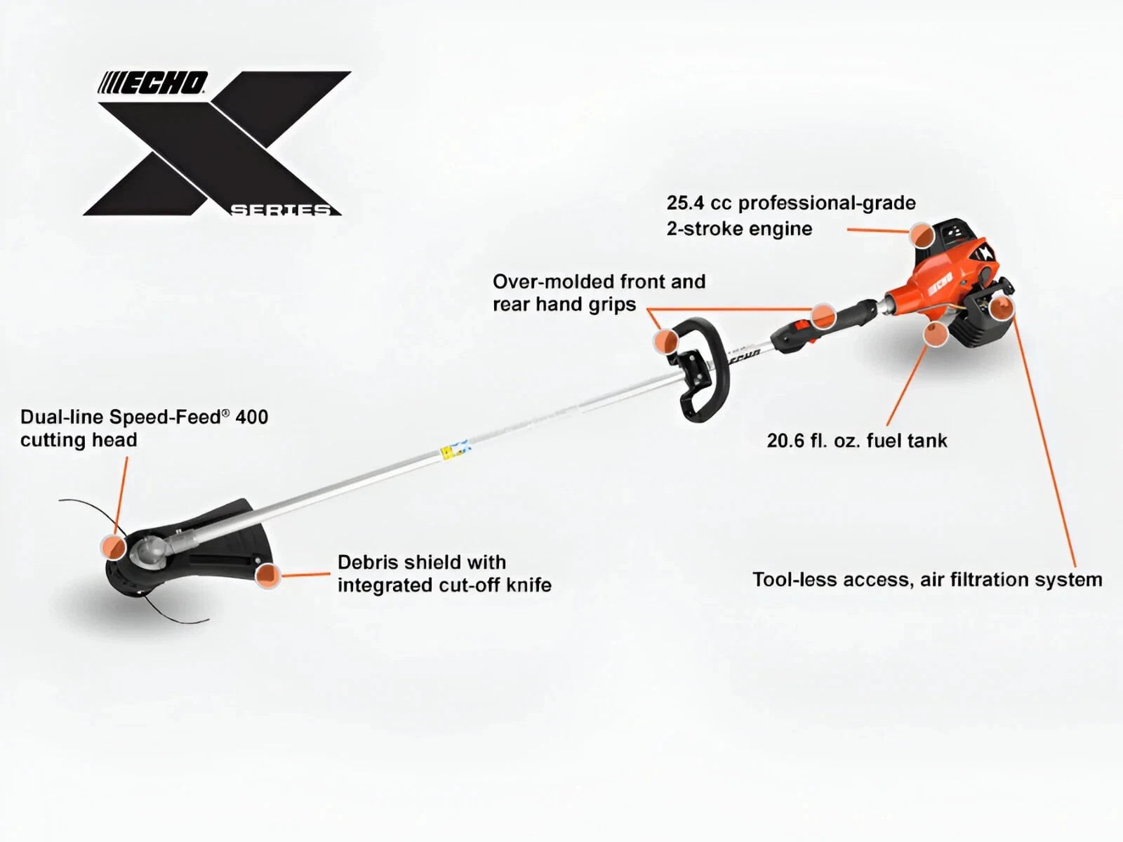 ECHO SRM-2620 Line Trimmer ProXtreme 25.4cc Engine Speed Feed Head Ships Fast