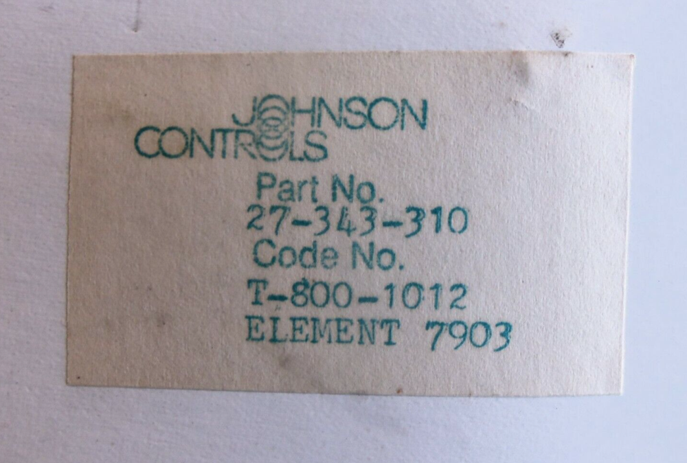 NEW JOHNSON CONTROLS 27-343-310 | REPLACEMENT BULB ELEMENT 7903 T-800-1012