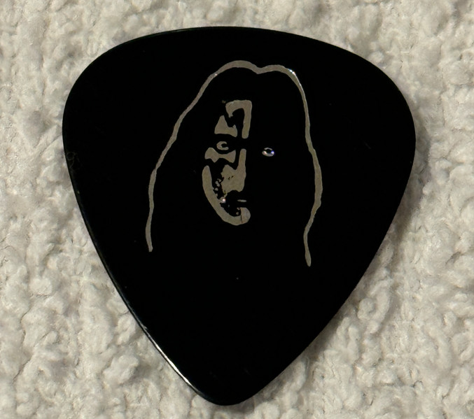 KISS Ace Frehley Caricature Guitar Pick Concert Stage Used One-Sided Plectrum