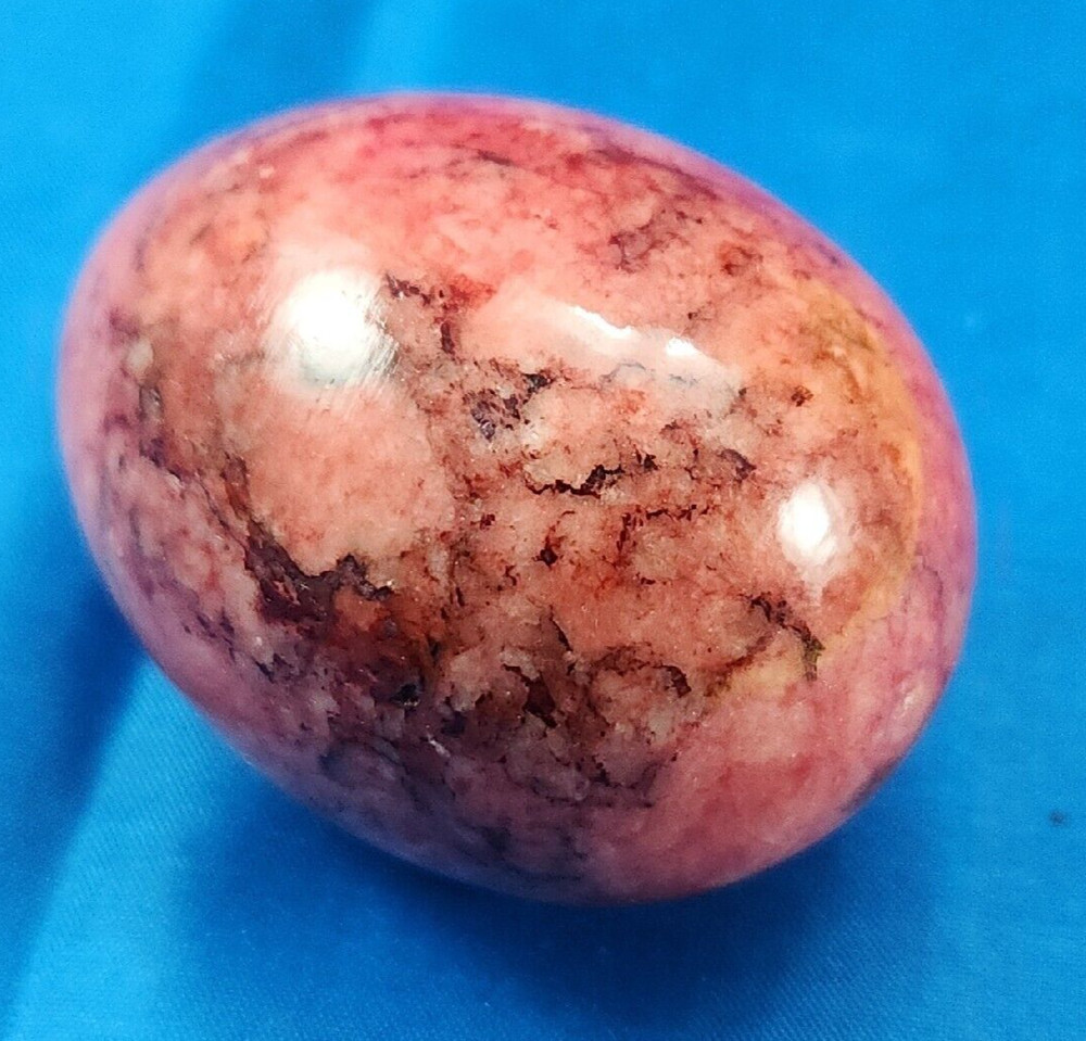Alabaster Marble Stone Egg 2¼" Red FAST  SHIPPING!!