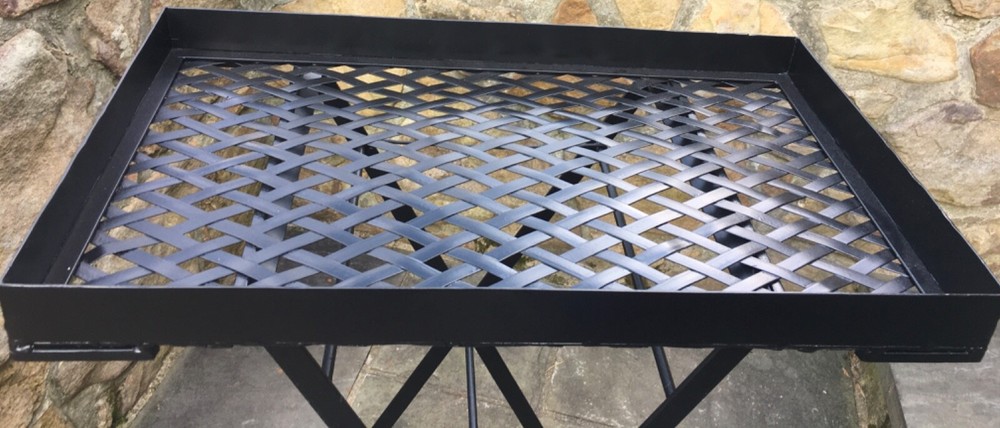 Vintage Folding Cast Iron Flower Table Restored