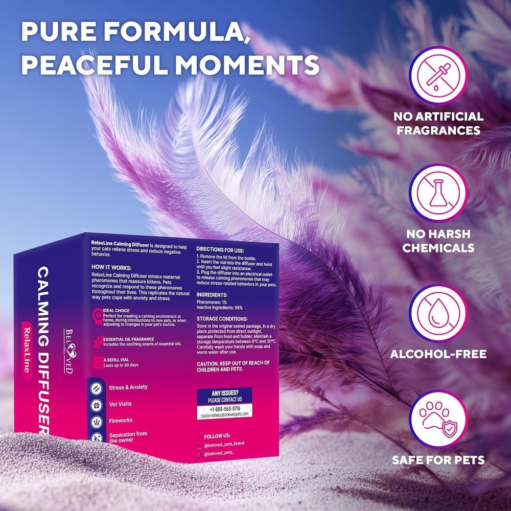 Advanced Pet Calming Diffuser – Safe Pheromone Solution for Multiple Cats