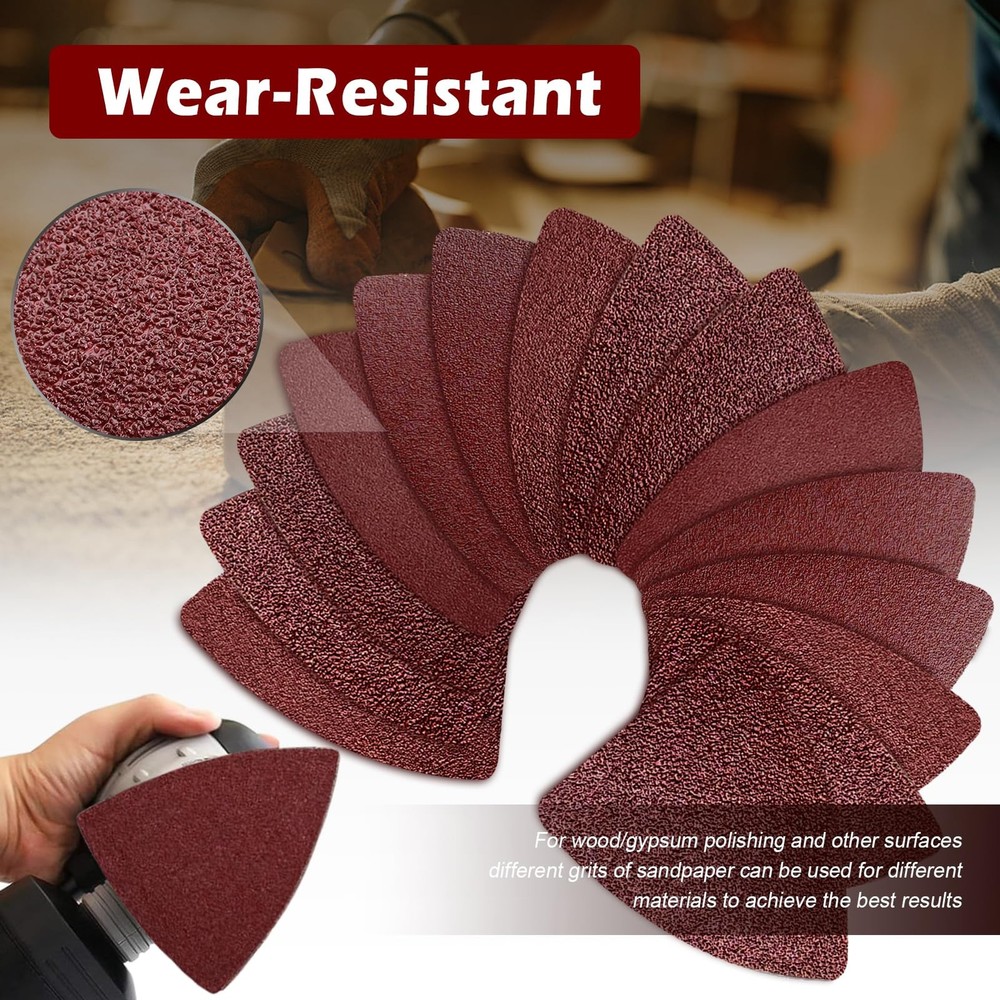 Sanding Pads Kit 260pcs Multi Tool Sanding Attachment 5pcs Triangle & Finger