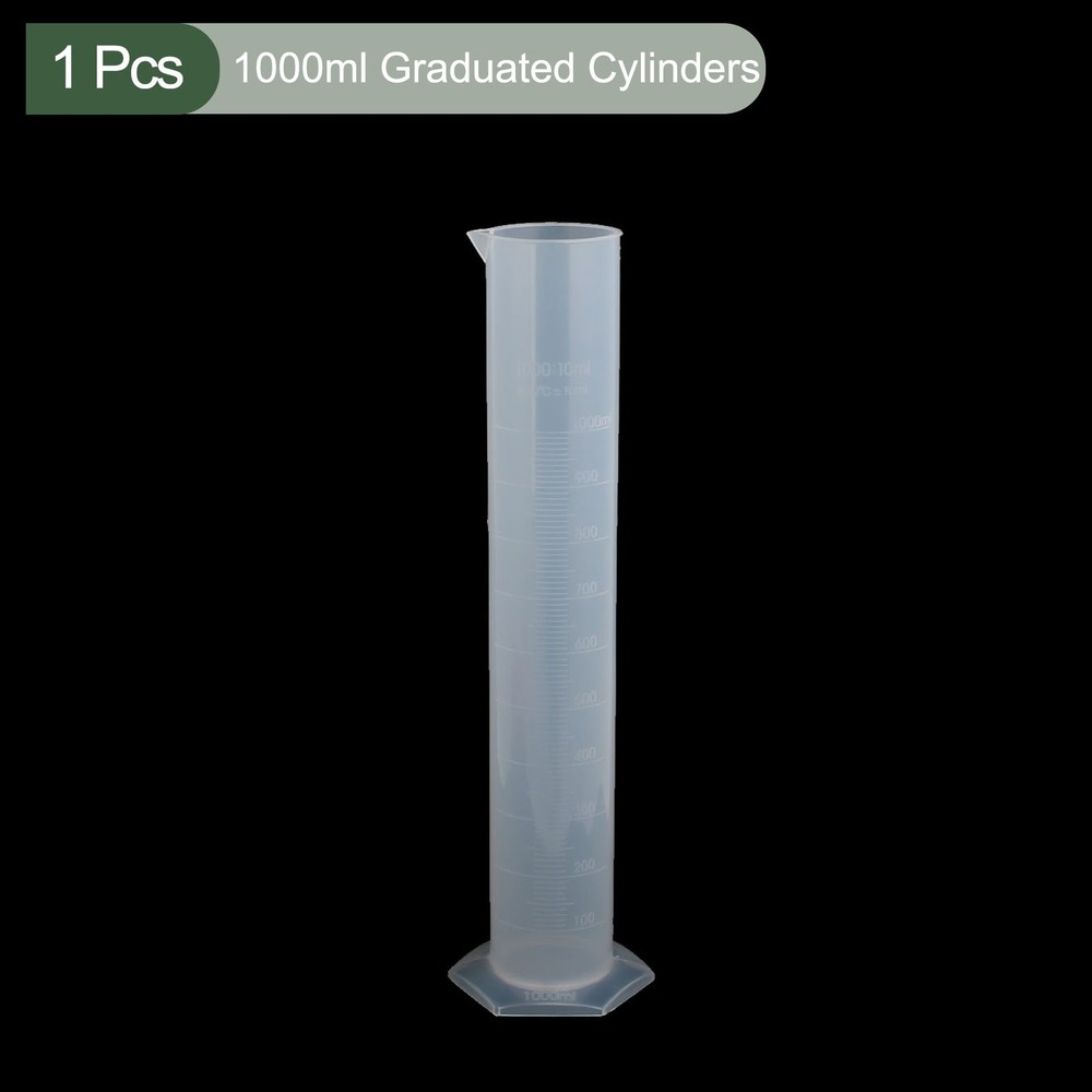 Measuring Cylinder,for DIY, Science Lab, (Clear, 1000mL)