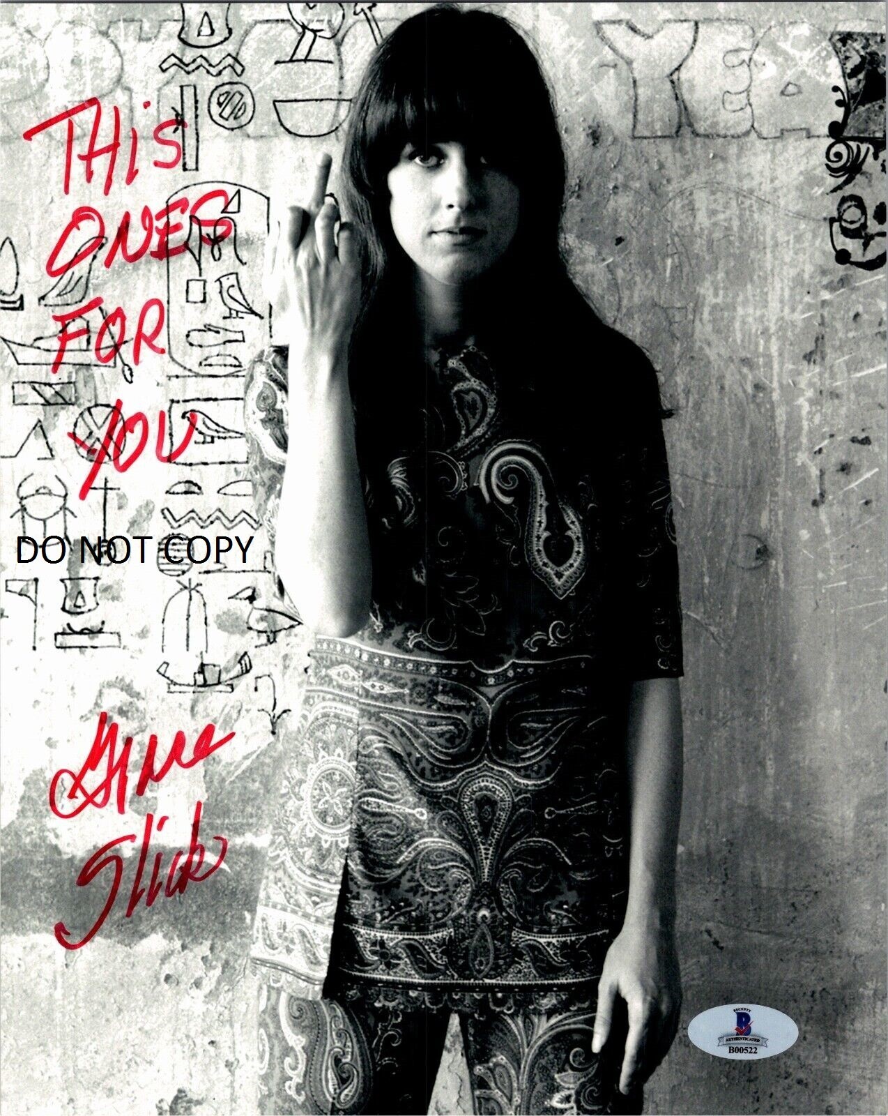 GRACE SLICK - JEFFERSON AIRPLANE Autographed Signed 8x10 Reprint Photo !!