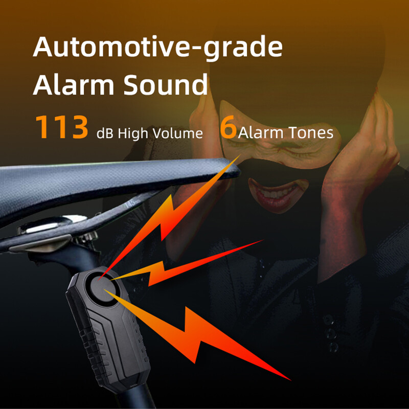 Wireless Bike Alarm, Security System with Remote Control, Anti-Theft