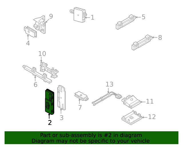 Genuine Volkswagen Control Module 4KE-959-107-A