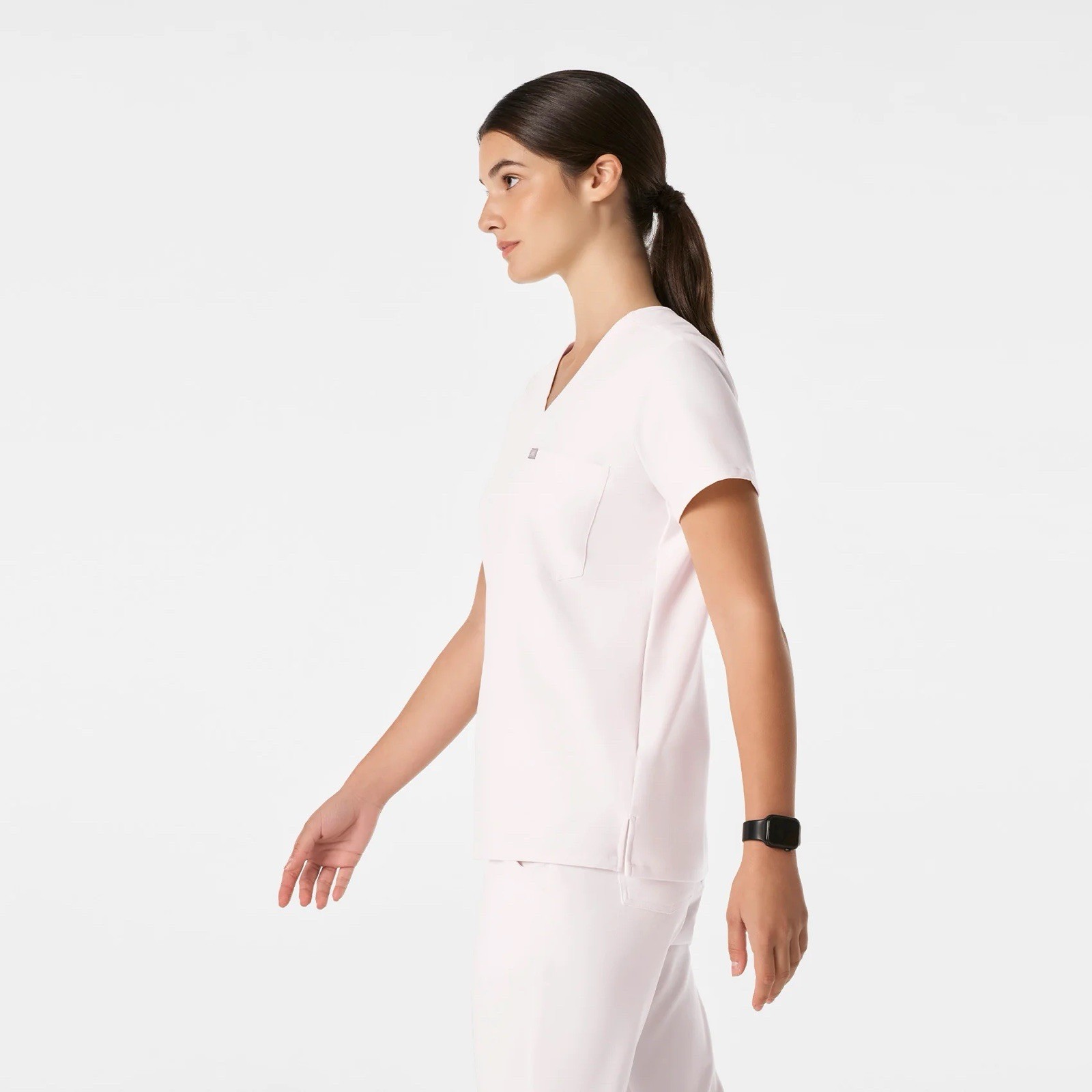 NEW FIGS Catarina Scrub Top Zamora Joggers Set Size Small Off White