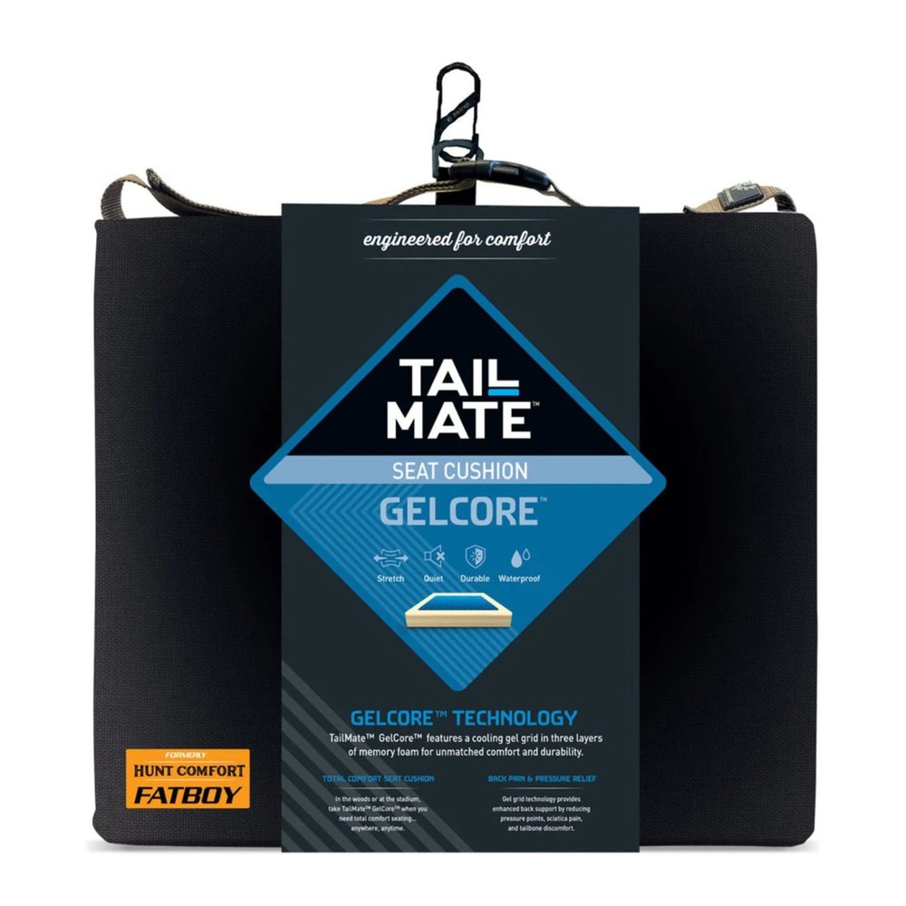 Tail Mate GelCore Cushion with LiteCore Memory Foam GripTech Base (Black)