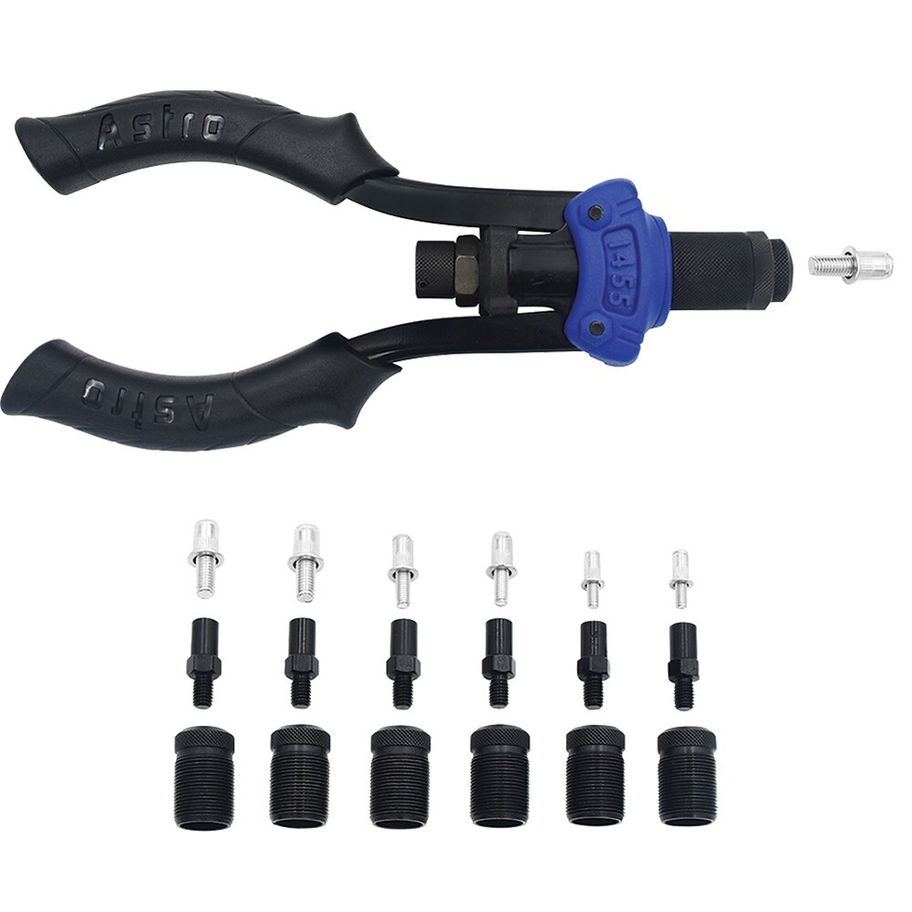 Astro Pneumatic Hand Rivet Stud Setter Kit - SAE & Metric #AP-1455