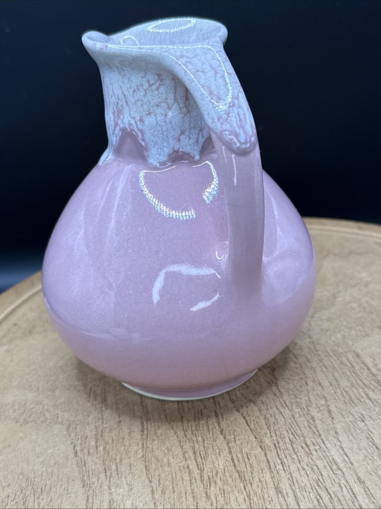 Pink Drip Glaze Ceramic Pitcher