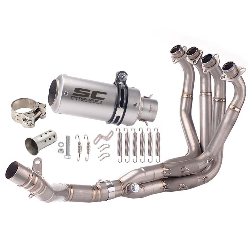 Fit Kawasaki Z900 2017-24 Slip On Full Exhaust Header Link Pipe Muffler Titanium