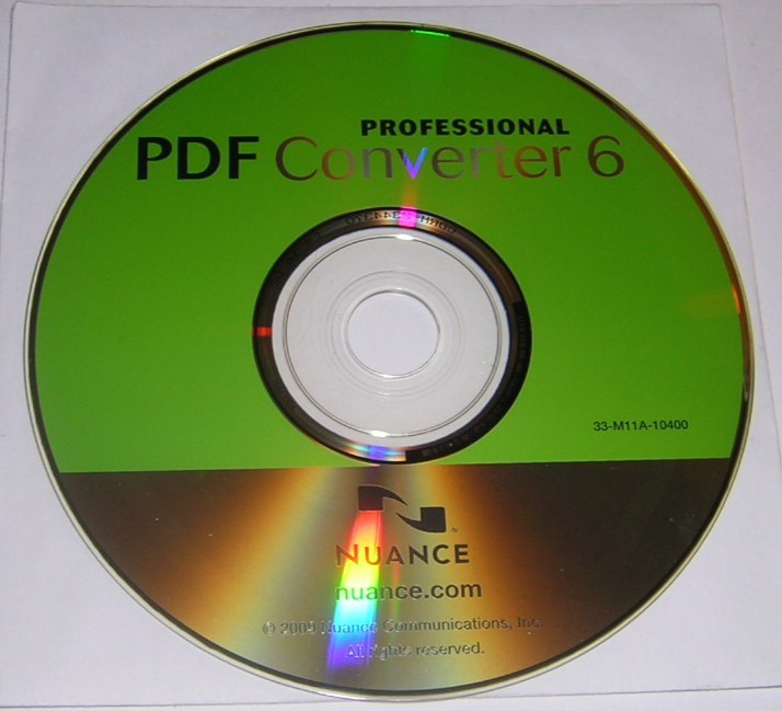 Nuance PDF Converter 6 Professional Software Install CD-ROM+Serial Number (2009)