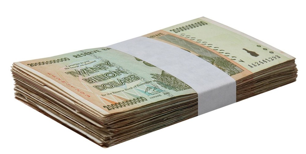 Zimbabwe 20 Billion Dollars, 2008, P-86, Damaged X 100 PCS Bundle Pack